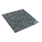 Pearly Denim Blue Squares Glass Pool Tile | Tile Club