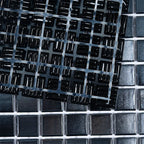 Pearly Denim Blue Squares Glass Pool Tile | Tile Club