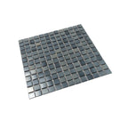 Pearly Denim Blue Squares Glass Pool Tile | Tile Club