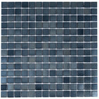 Pearly Denim Blue Squares Glass Pool Tile | Tile Club