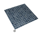 Pearly Denim Blue Squares Glass Pool Tile | Tile Club