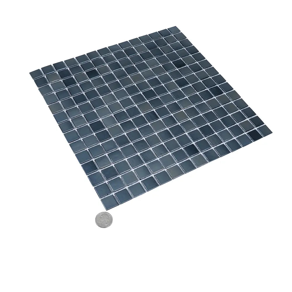 Pearly Denim Blue Squares Glass Pool Tile | Tile Club