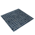Pearly Denim Blue Squares Glass Pool Tile | Tile Club