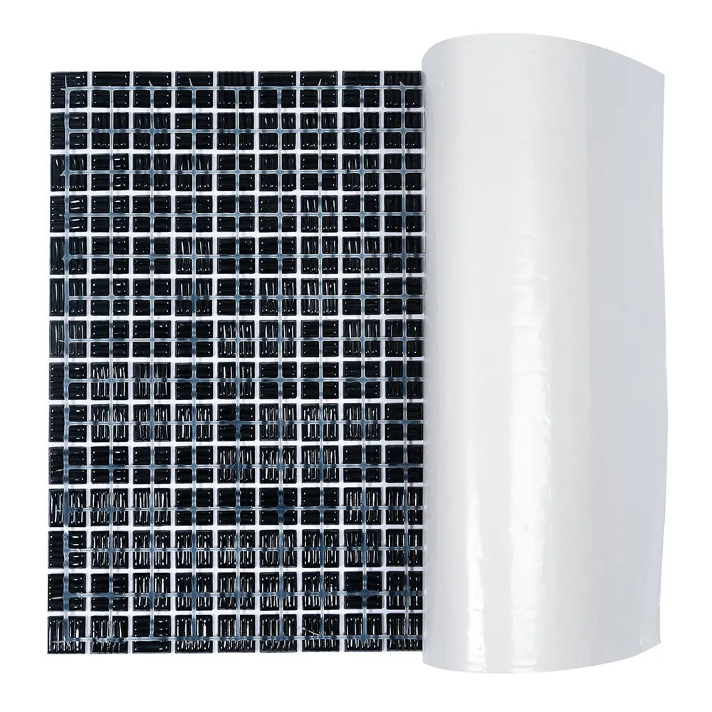 Pearly Denim Blue Squares Glass Pool Tile | Tile Club