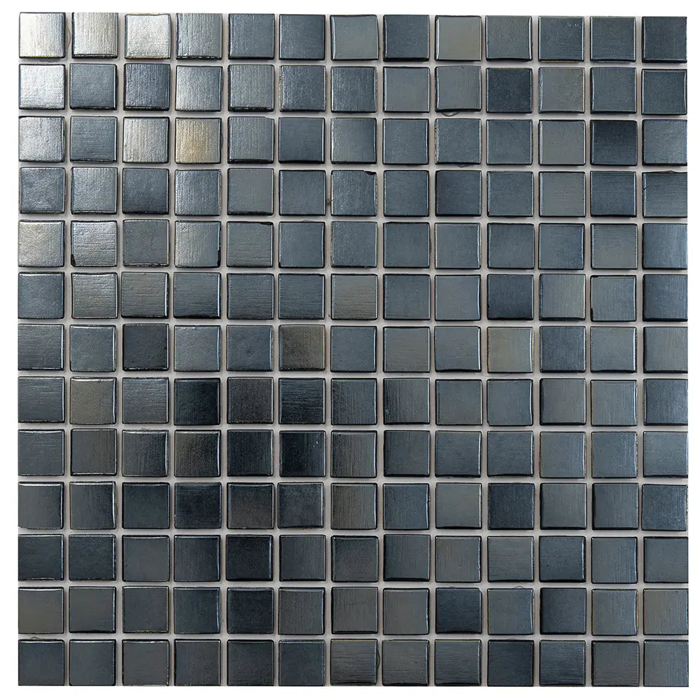 Pearly Denim Blue Squares Glass Pool Tile | Tile Club