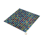 Dark Rainbow Squares Glass Pool Tile | Tile Club