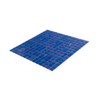 Pearly Dark Blue Squares Glass Pool Tile | Tile Club
