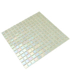 Pearly Pastel Green Squares Glass Pool Tile | Tile Club