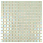 Pearly Pastel Green Squares Glass Pool Tile | Tile Club