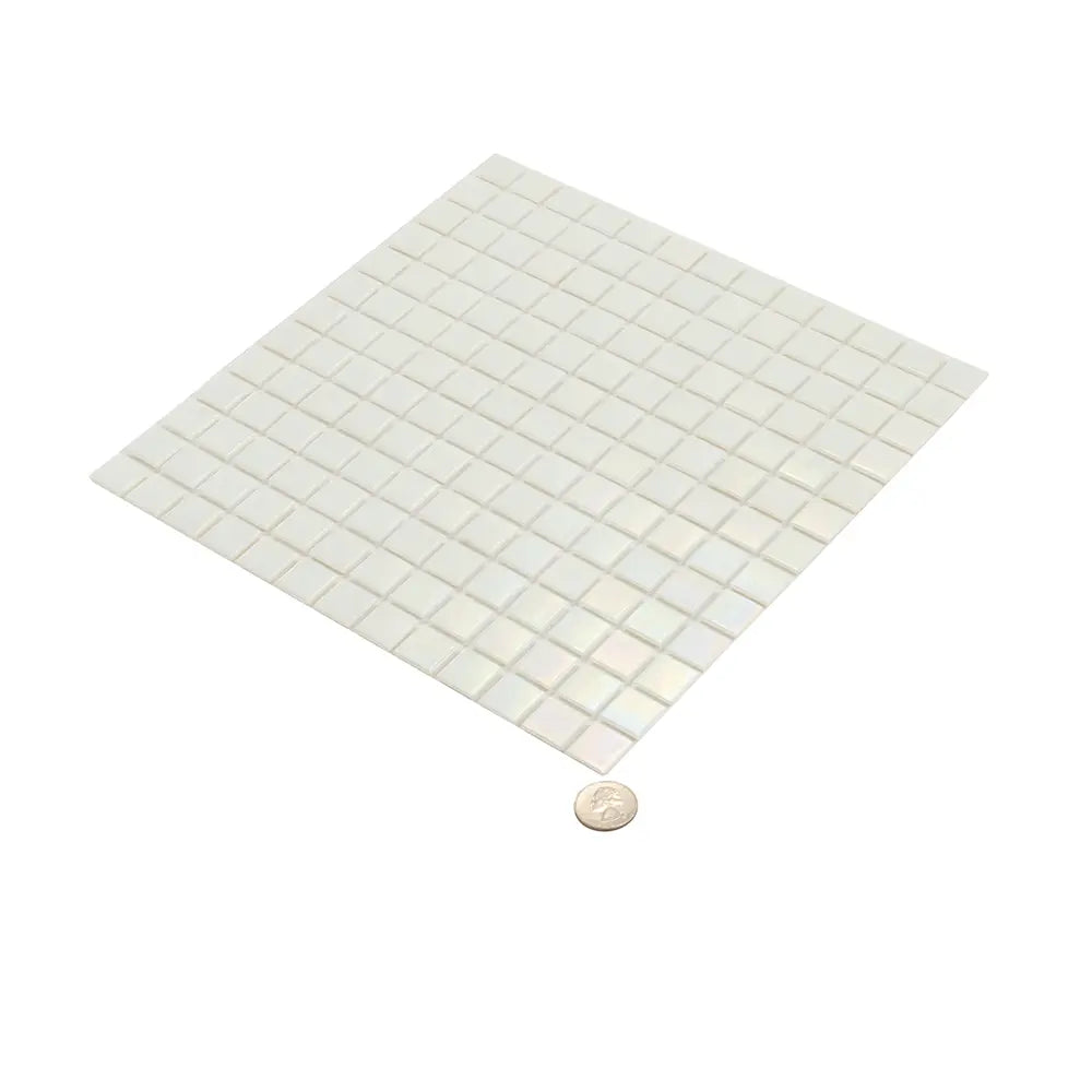 Bright Pearl Squares Glass Pool Tile | Tile Club