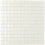Bright Pearl Squares Glass Pool Tile | Tile Club