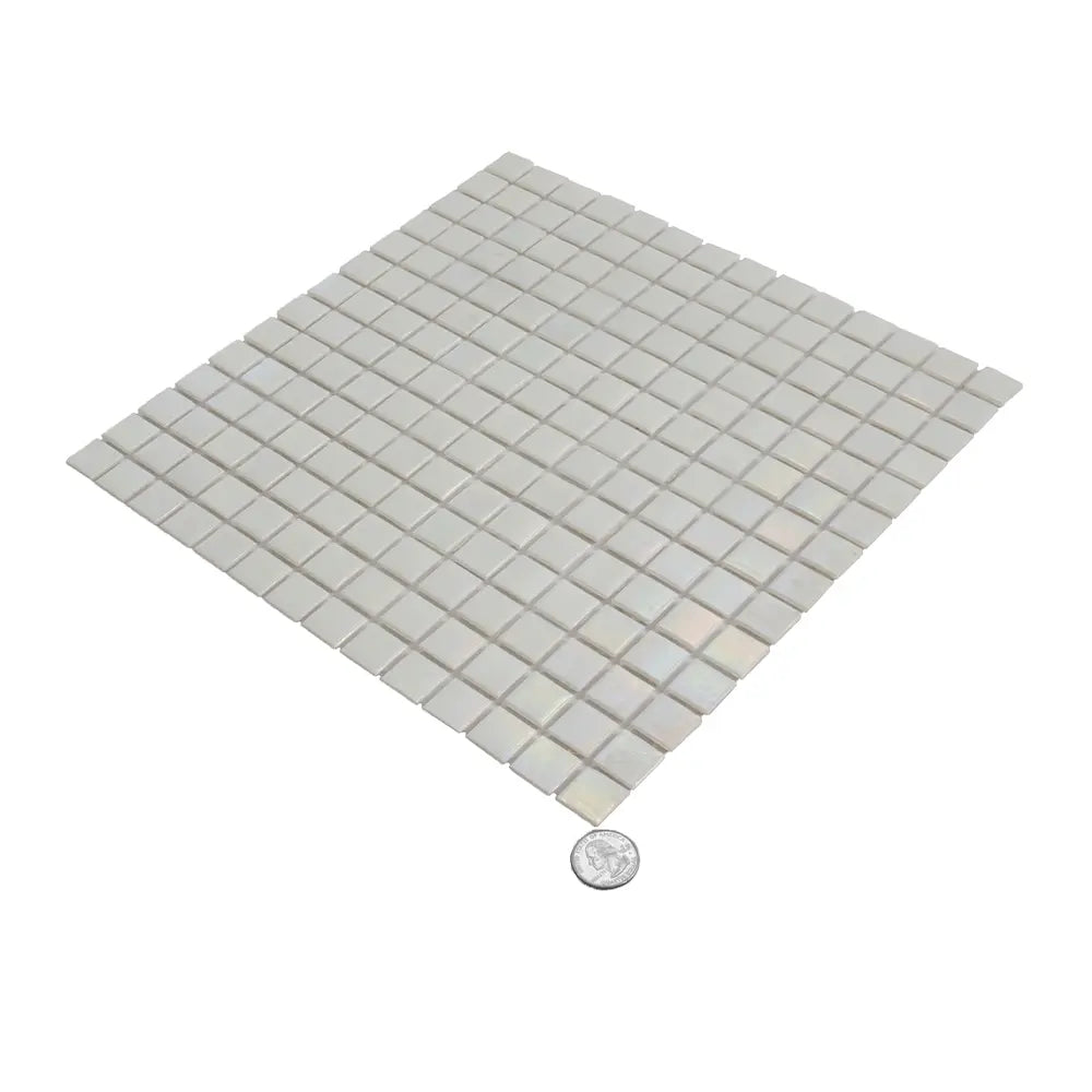 Misty Pearl Squares Glass Pool Tile | Tile Club