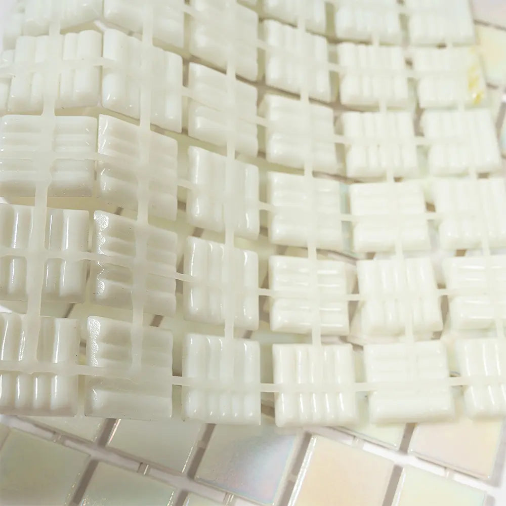 Misty Pearl Squares Glass Pool Tile | Tile Club