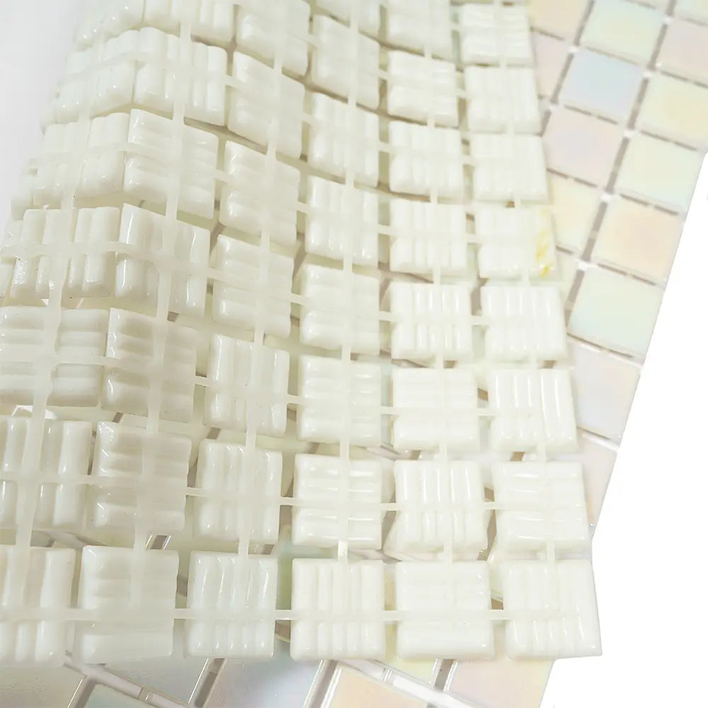 Misty Pearl Squares Glass Pool Tile | Tile Club