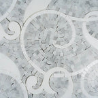 Villa Bianco Carrara & Thassos Micro Mosaic Tile | Tile Club