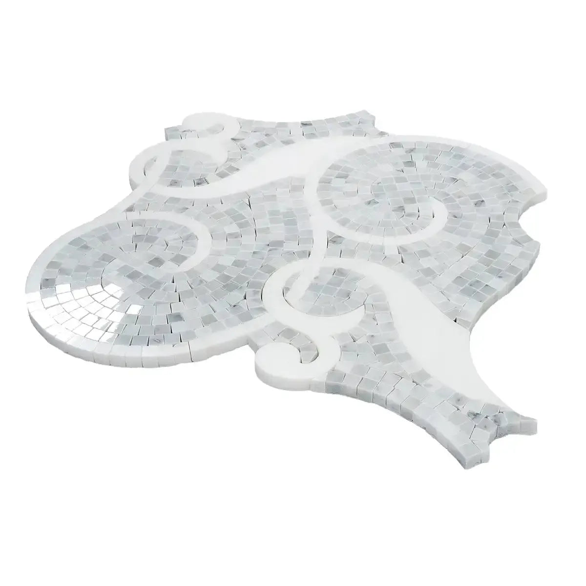 Villa Bianco Carrara & Thassos Micro Mosaic Tile | Tile Club