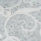 Villa Bianco Carrara & Thassos Micro Mosaic Tile | Tile Club