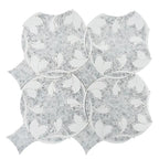 Floral Dream Bianco Carrara & Thassos Mosaic Tile | Tile Club