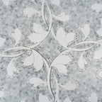 Floral Dream Bianco Carrara & Thassos Mosaic Tile | Tile Club