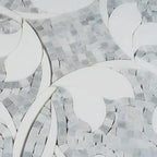 Floral Dream Bianco Carrara & Thassos Mosaic Tile | Tile Club