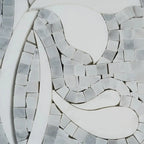 Floral Dream Bianco Carrara & Thassos Mosaic Tile | Tile Club