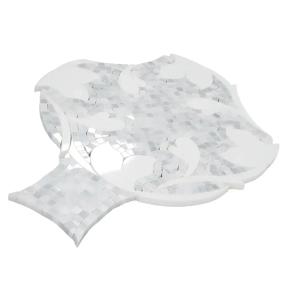 Floral Dream Bianco Carrara & Thassos Mosaic Tile | Tile Club