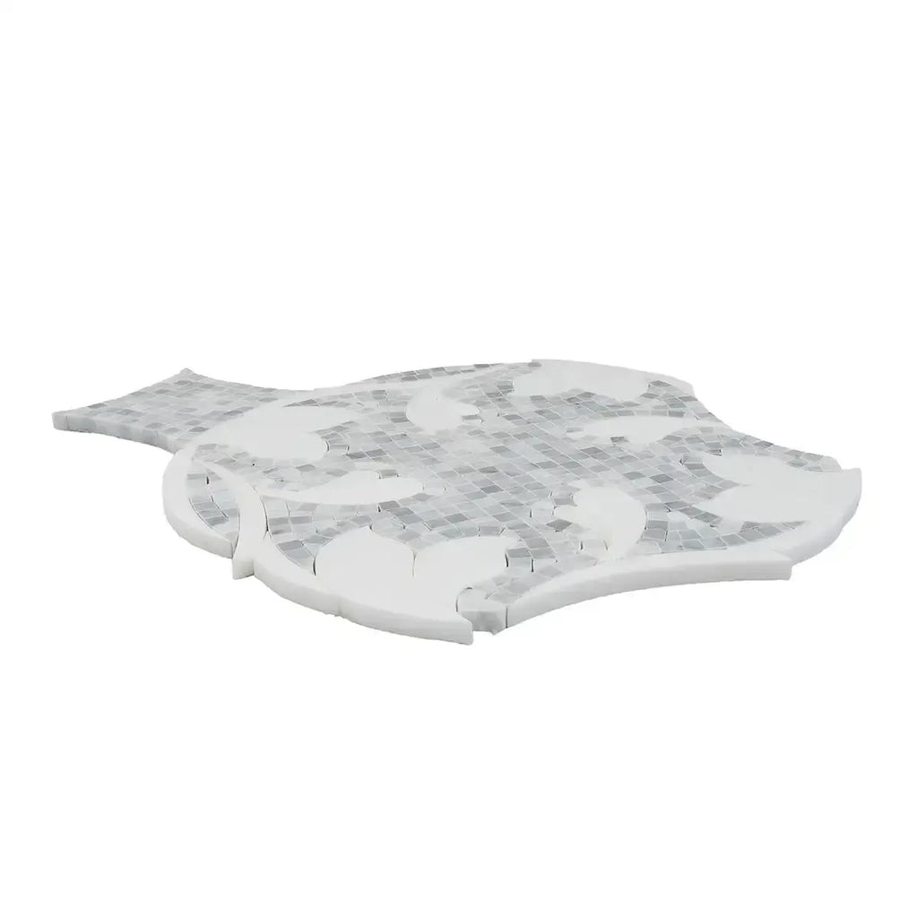 Floral Dream Bianco Carrara & Thassos Mosaic Tile | Tile Club