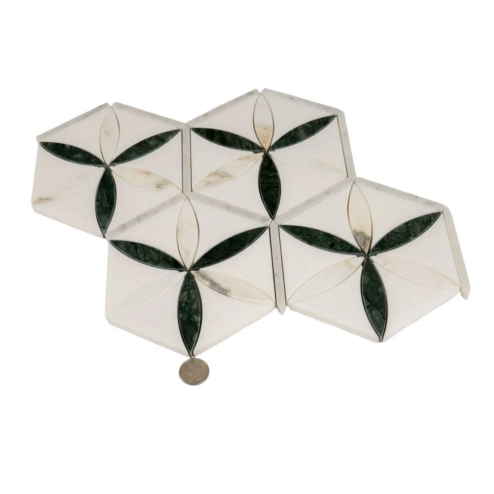 Geometria Marble Star Mosaic Tile | Tile Club