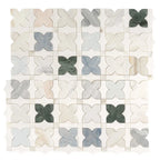 Geometria Marble Multicolor Stars Mosaic Tile | Tile Club