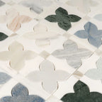 Geometria Marble Multicolor Stars Mosaic Tile | Tile Club