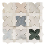Geometria Marble Multicolor Stars Mosaic Tile