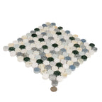 Geometria Marble Multicolor Penny Mosaic Tile | Tile Club