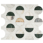 Geometria Marble Eclipse Moon Mosaic Tile | Tile Club