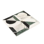 Geometria Marble Split Moon Mosaic Tile | Tile Club