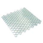 Pale Aqua Glass Penny Round Tile | Tile Club