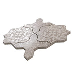 Babylon Grey Star & Cross Etched Marble Mosaic Tile | Tile Club