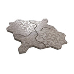 Babylon Grey Star & Cross Etched Marble Mosaic Tile | Tile Club