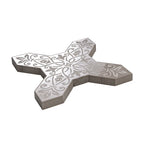 Babylon Grey Star & Cross Etched Marble Mosaic Tile | Tile Club