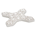 Babylon Antique Star & Cross Etched Marble Mosaic Tile | Tile Club
