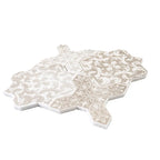 Babylon Antique Star & Cross Etched Marble Mosaic Tile | Tile Club