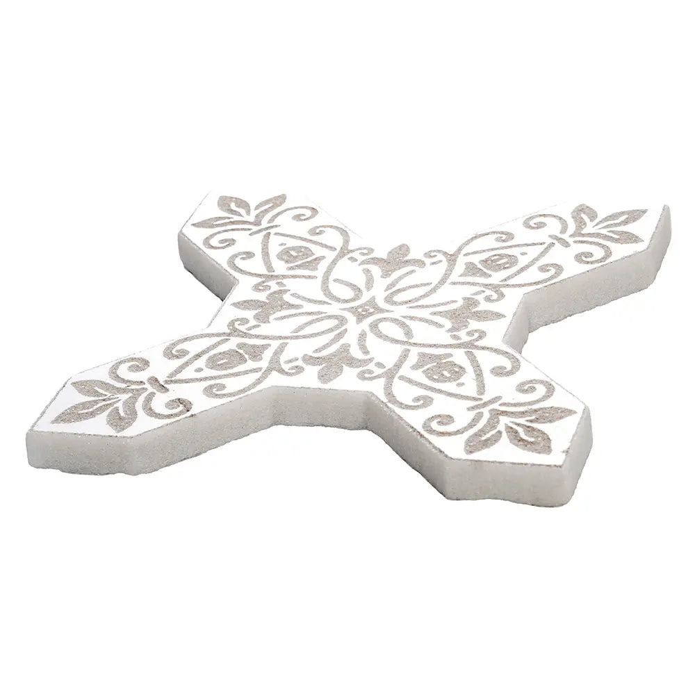 Babylon Antique Star & Cross Etched Marble Mosaic Tile | Tile Club