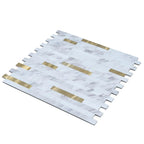 White and Gold Stack Peel and Stick Tile | Tile Club