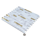 White and Gold Stack Peel and Stick Tile | Tile Club