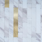 White and Gold Stack Peel and Stick Tile | Tile Club