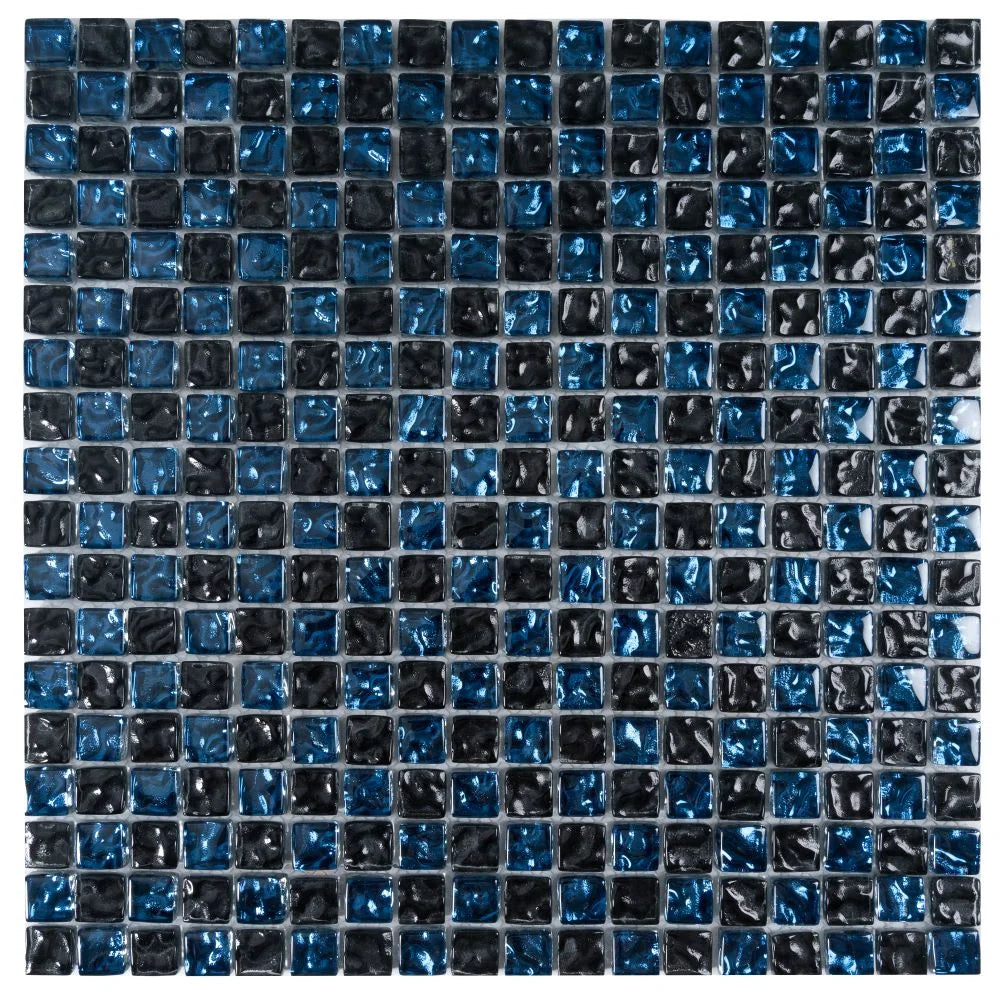 Shimmer Black Glass Mosaic Tile