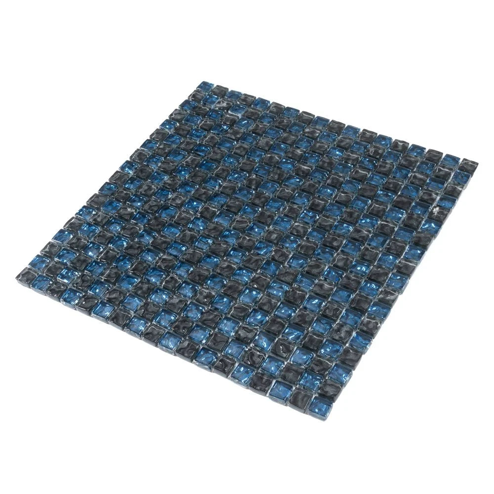Shimmer Black Glass Mosaic Tile