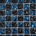 Shimmer Black Glass Mosaic Tile
