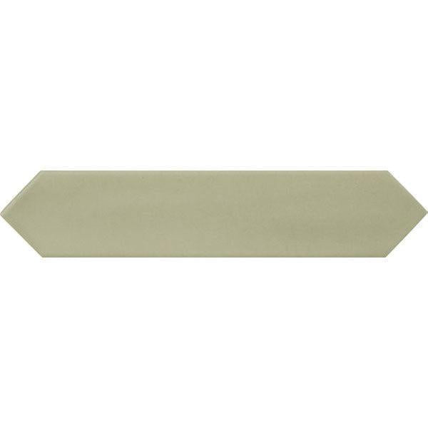 Sage green ceramic picket tile