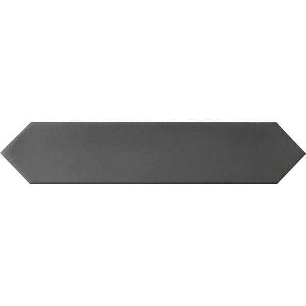 Black ceramic picket tile