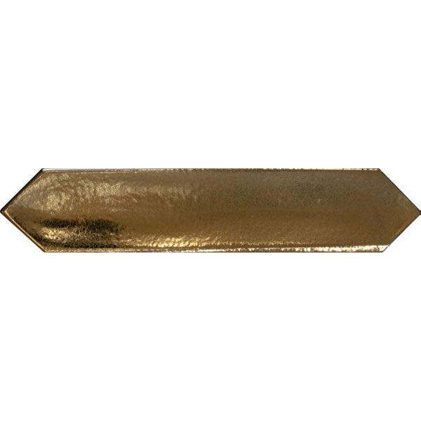 Gold ceramic picket tile